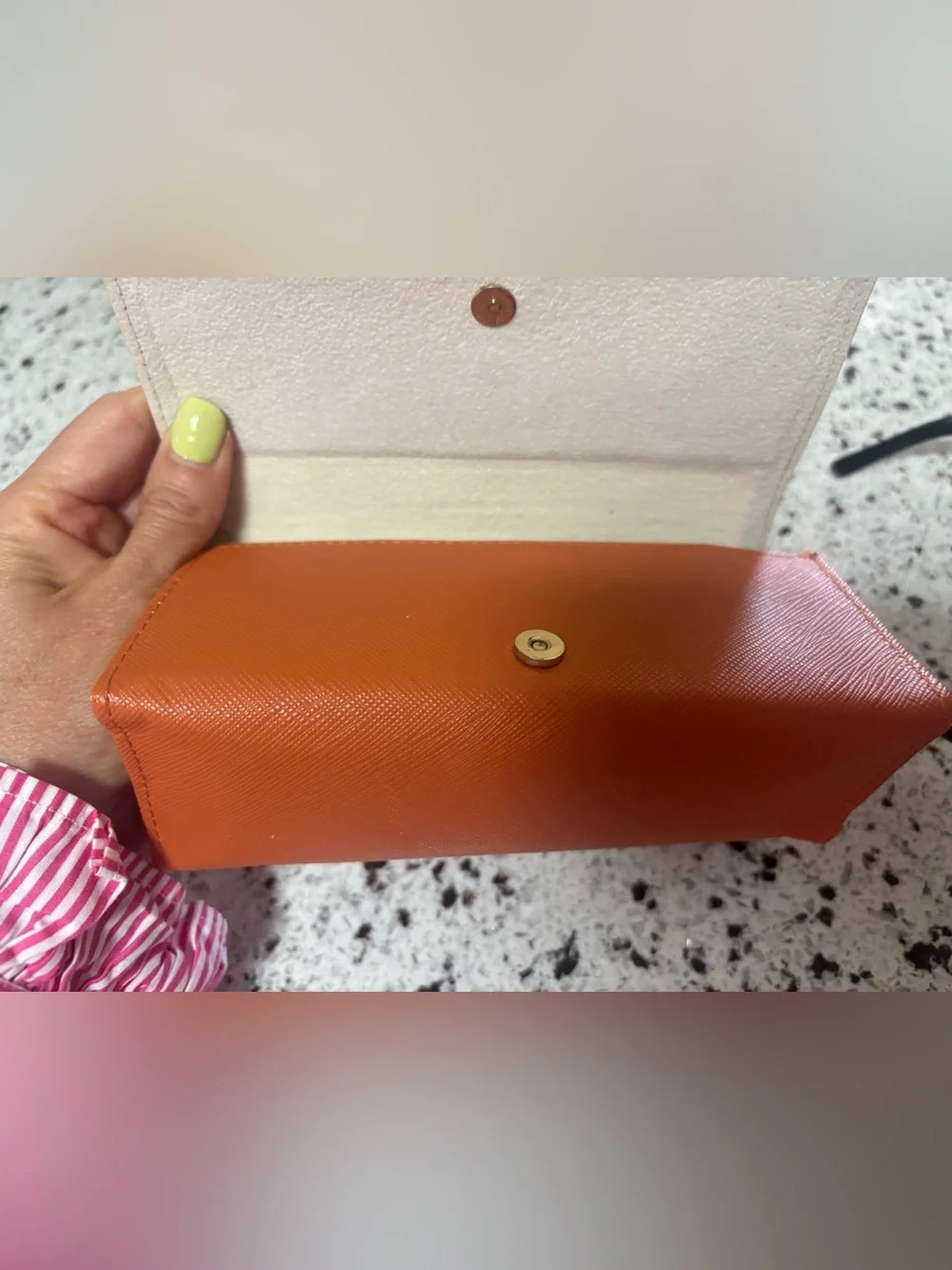 Tory Burch Black Sunglasses with Orange Logo Case